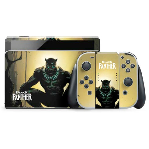 Marvel Black Panther TChalla King of Wakanda Nintendo Switch OLED (2021) Skin